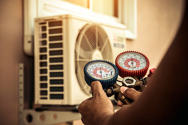 Professional Air Conditioning Service technician working in Lebanon, IL